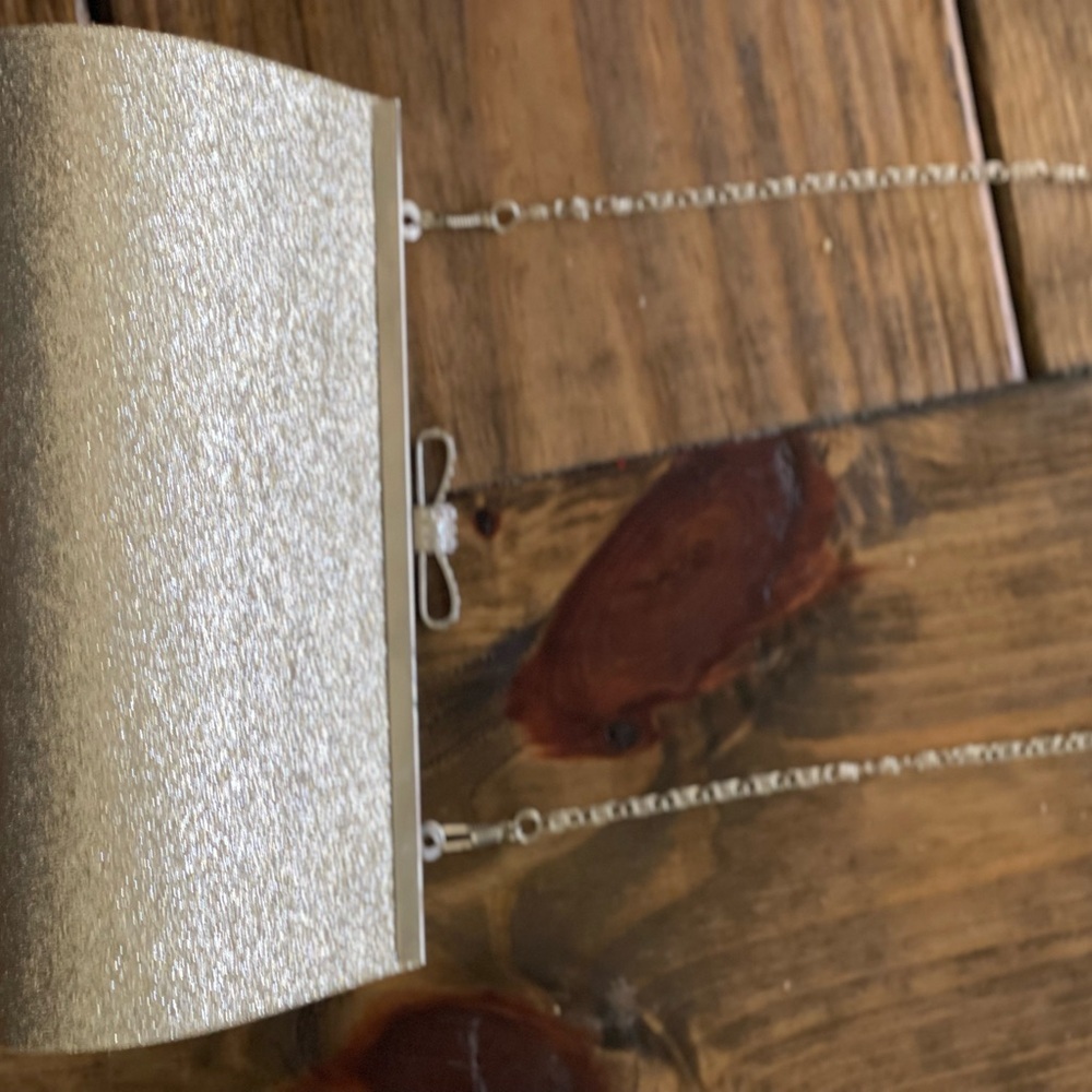 Elegant Silver Clutch with Chain Strap